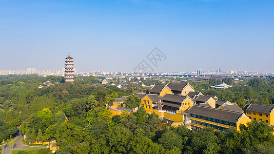 青海寺庙扬州大明寺航拍背景