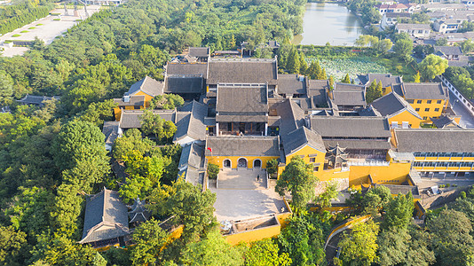 青海寺庙扬州大明寺古建筑背景