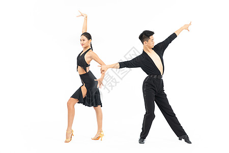 拉丁舞双人舞蹈动作训练高清图片