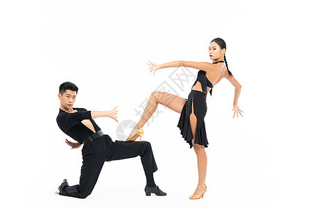 拉丁舞双人舞蹈动作训练背景图片