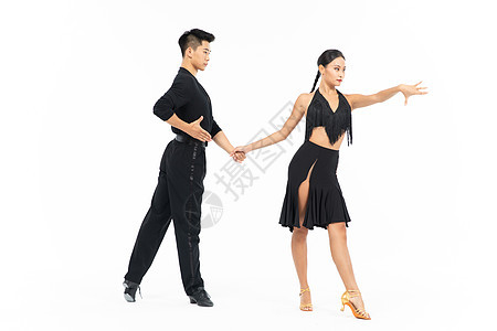 拉丁舞双人舞蹈动作训练背景图片