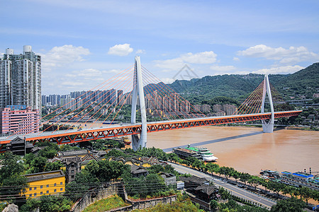 东水门大桥重庆嘉陵江背景