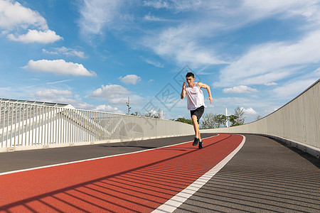 短跑青年男性户外跑步背景