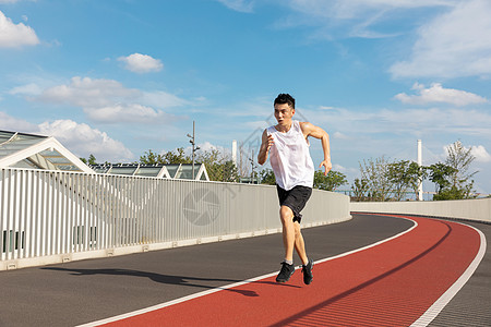 短跑青年男性跑步锻炼背景