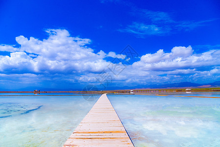 茶卡美景青海茶卡盐湖景区背景