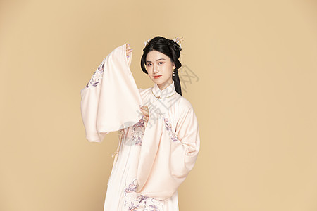 中国风汉服古装美女背景图片