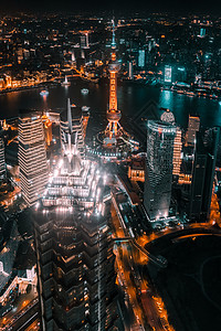 上海航拍夜景高清图片