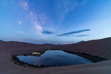 沙漠银河星空背景