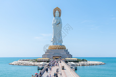 海南省三亚南山海上观音背景