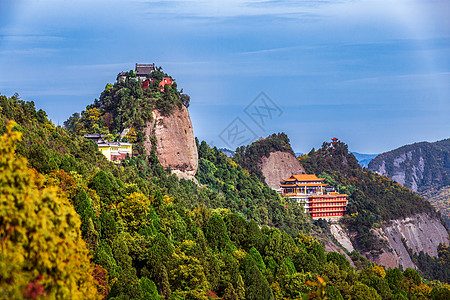 照金香山秋景高清图片