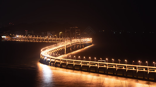 星海大桥夜景图片
