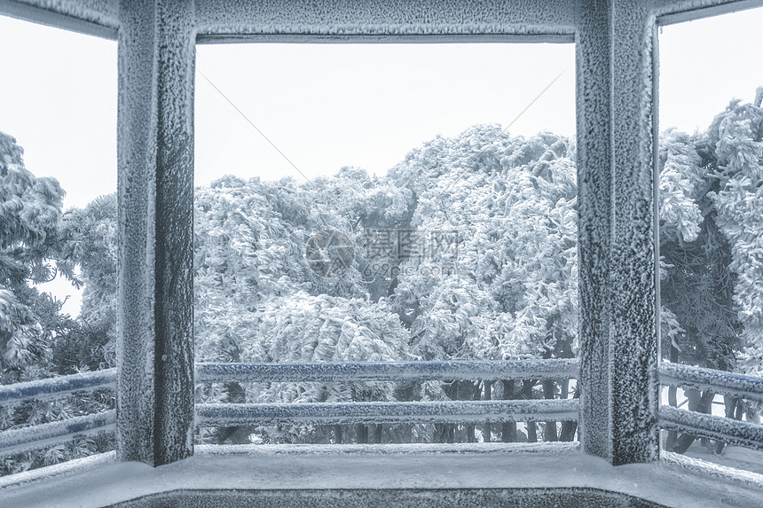 冬季的庐山雪景图片