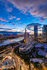 北营门立交桥福州北江滨cbd夜景背景