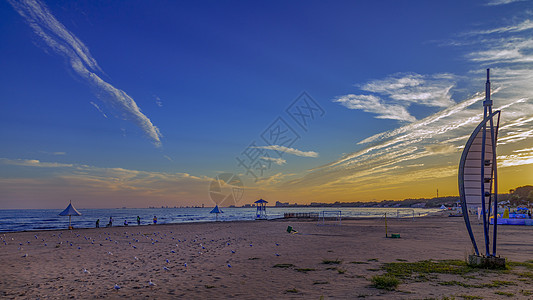 沙滩浴场北戴河海滨背景