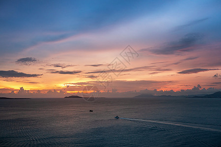 沙滩日落三亚海棠湾海景背景