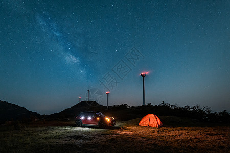 璀璨夜空横贯夜空的璀璨银河背景