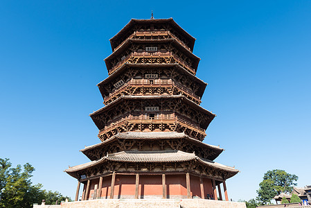 古建筑塔山西应县木塔古建筑背景