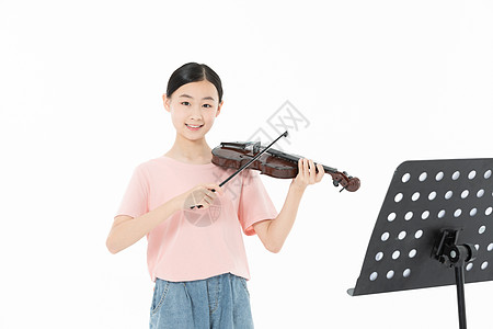 青少年学生学习拉小提琴图片