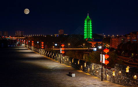 灯笼中秋南京中华门大报恩塔中秋之夜背景