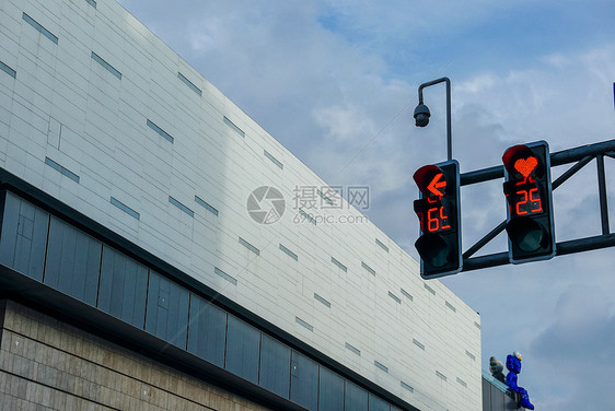 长沙网红心形红绿灯图片