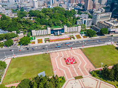 航拍福州地标五一广场于山堂航拍视频背景图片