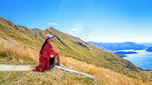 新西兰登山女孩图片