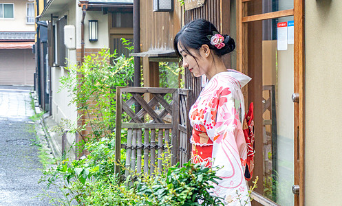 日本女孩和服女孩人像背景