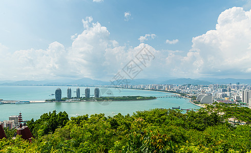 三亚海湾海南三亚凤凰岛背景