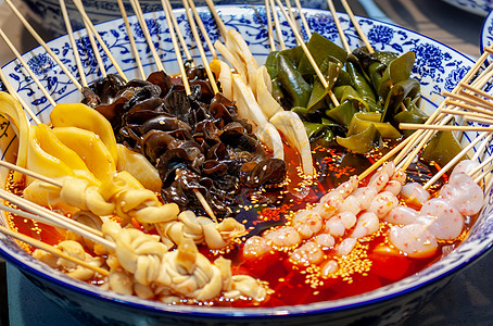 重庆串串川菜串串香背景