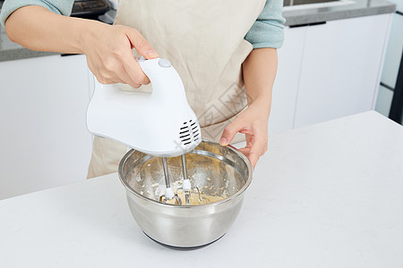 烘培原料女性制作糕点和面原料特写背景