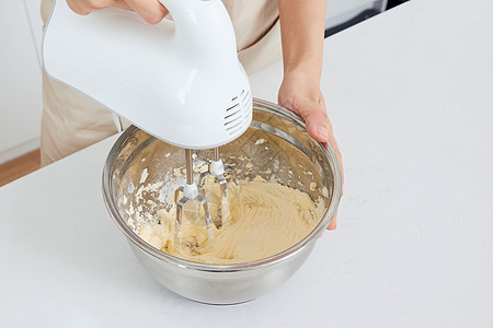 烘培原料女性制作糕点和面原料特写背景