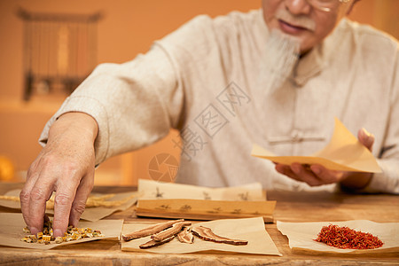 包材老中医抓中药背景