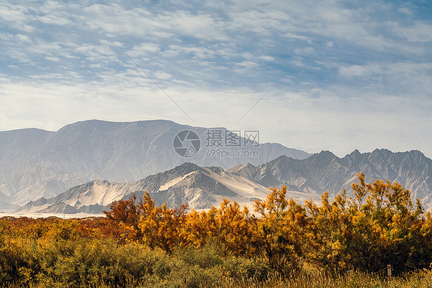 青海省海西格尔木秋景图片