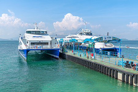 海南香蕉三亚蜈支洲岛的夏季码头背景