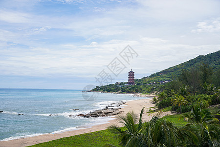 海南南海观音景区南山寺背景图片