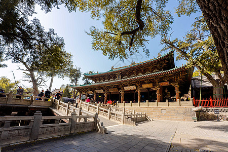 山西太原市晋祠博物馆圣母殿背景