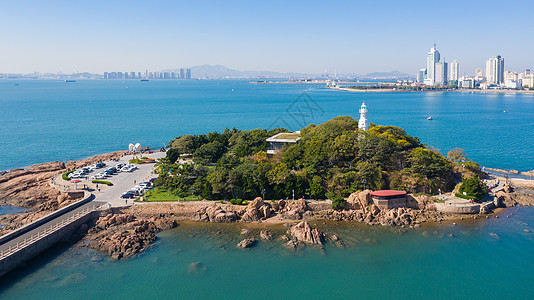 青岛红岛青岛旅游小青岛公园背景