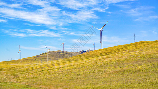 地球环境草原风力发电背景