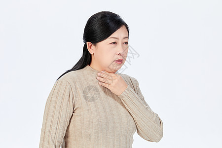 中年女性嗓子疼图片