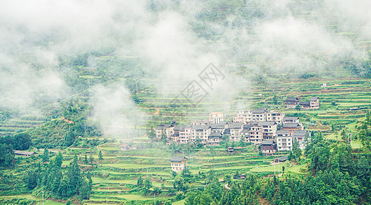 田园风景广西桂林龙胜龙脊梯田风光背景