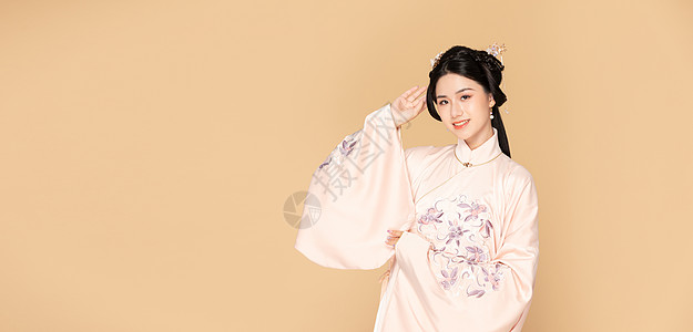 服装banner古装汉服美女banner背景