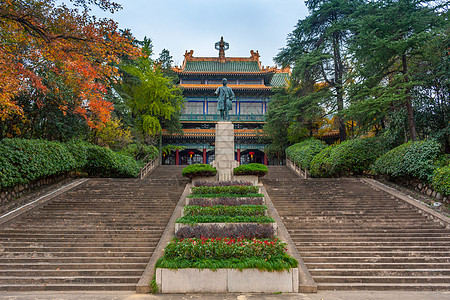 南京中山陵孙中山纪念馆背景