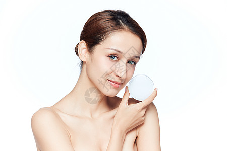女性面部护肤美白护理背景图片