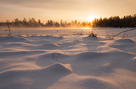 张家界雪景吉林魔界冬天风景背景