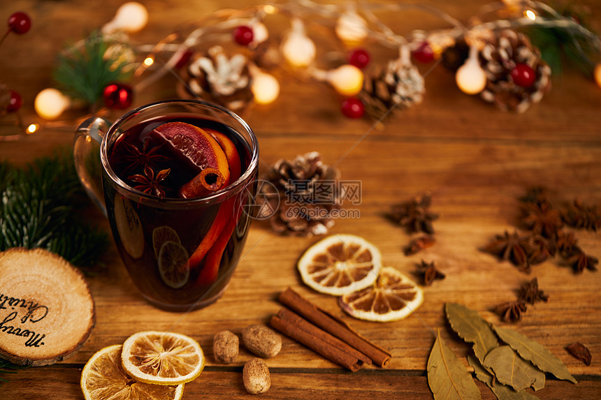 冬季圣诞养生热红酒图片