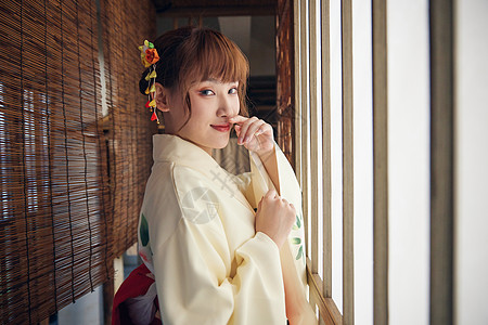日本女孩日系和服美女写真背景
