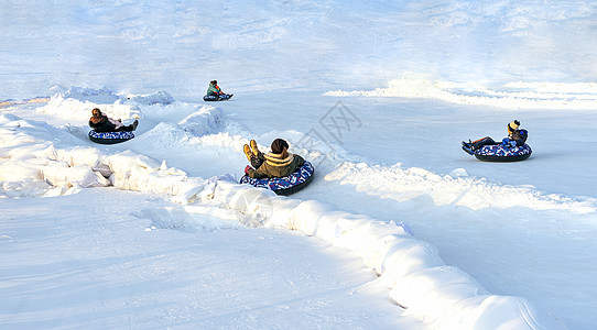 呼和浩特赛马场滑雪场游玩景观高清图片