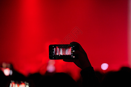 手机拍摄摇滚乐队演出现场背景图片