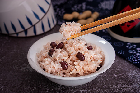 赤豆糯米饭民俗赤豆饭高清图片