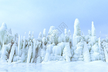 内蒙古冬季冰雕景观图片